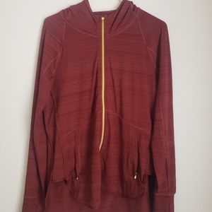 Athleta Dark Orange Zip Up Athletic Jacket